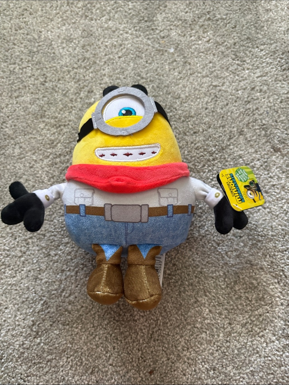 Licensed Yellow Minion Plush with Red Bandana